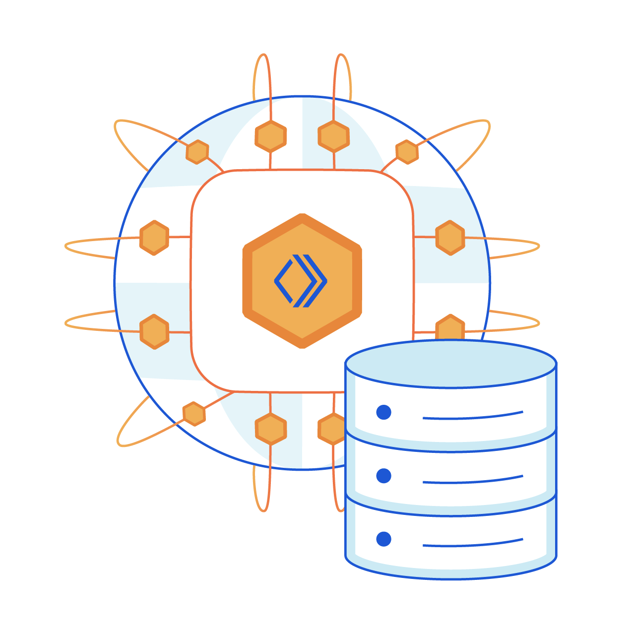 Server rack diagram illustration