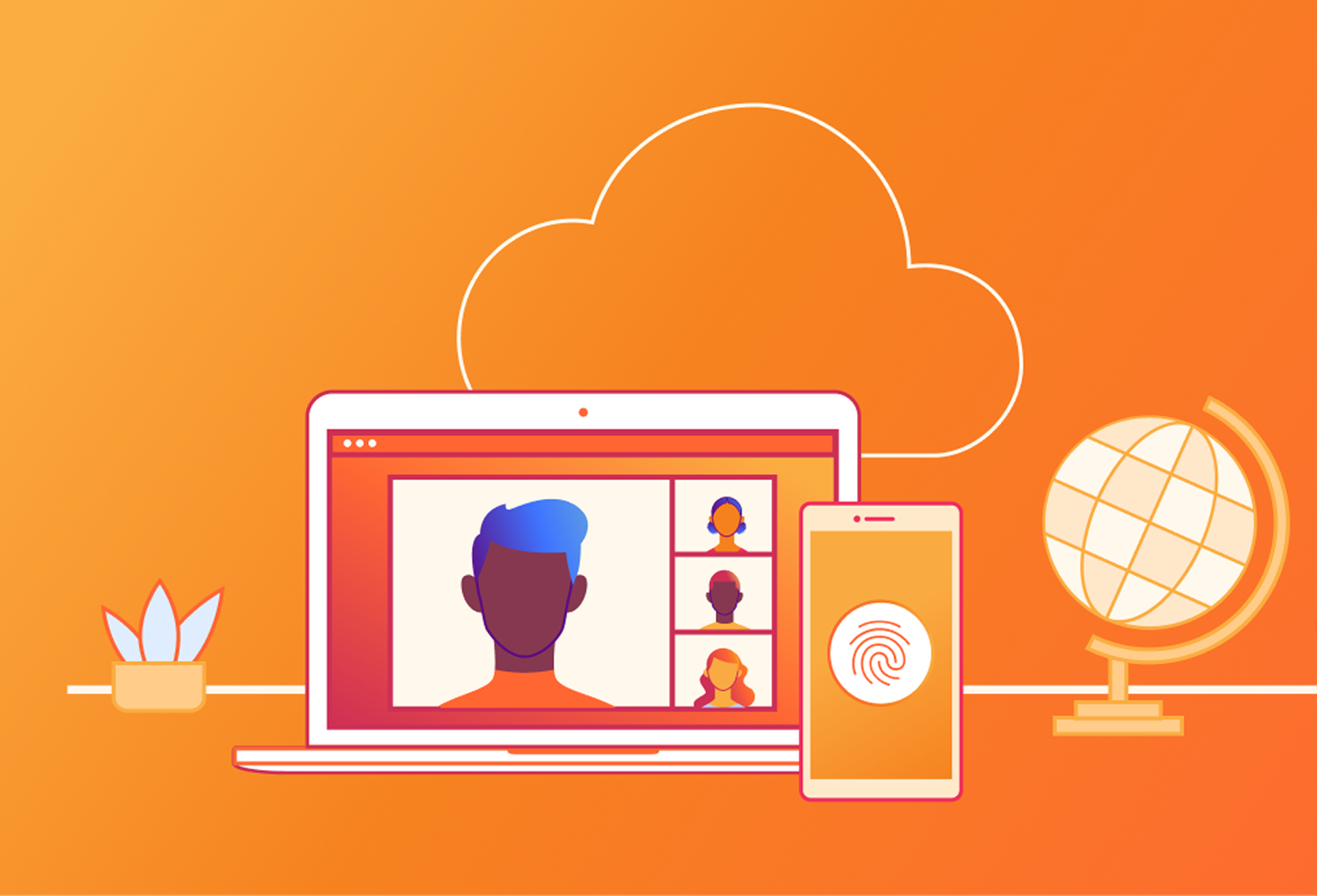 Remote work illustration